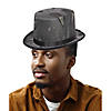 Adults Black Tattered Top Hat Image 1