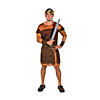 Adults Brown Roman Soldier Tunic and Skirt with Cuffs Costume Image 1