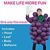 Adults Bunch of Grapes Purple Polyester Bodysuit Costume - Standard Image 2