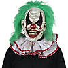 Adults Chuckles the Clown Mask with Green Hair Image 1