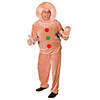 Adults Classic Gingerbread Man Velour Holiday Costume - Extra Large Image 1