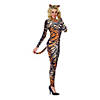 Adults Cool Sexy Tiger Cat Jumpsuit - Large Image 1
