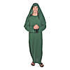 Adults Green Shepherd Polyester Nativity Costume with Headpiece - One Size Image 1