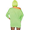 Adults Green Spooky Jersey Dress - Extra Large Image 1