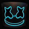 Adults Marshmello Light-Up EL Wire Half Mask Image 1