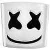 Adults Marshmello Light-Up EL Wire Half Mask Image 1