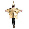 Adults Metallic Gold Star Polyester Costume with Headpiece - One Size Image 1