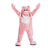 Adults Plush Pink Pig Mascot Costume Image 1