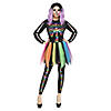 Adults Rainbow Foil Skeleton Costume Image 1