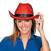 Adult&#39;s Red Cowboy Hat Image 1