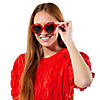 Adults Red Heart-Shaped Sunglasses - 12 Pc. Image 1