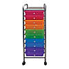 Advantus 10-Drawer Rolling Cart, Multicolor Image 1