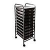 Advantus 10-Drawer Rolling Cart, Smoke Image 1
