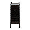 Advantus 10-Drawer Rolling Cart, Smoke Image 1