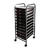 Advantus 10-Drawer Rolling Cart, Smoke Image 2