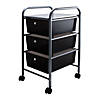 Advantus 3-Drawer Rolling Cart, Smoke Image 2