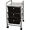 Advantus 3-Drawer Rolling Cart, Smoke Image 3