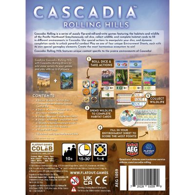 Aeg Cascadia: Rolling Hills, Flip-Roll-Write Board Game, Ages 10+ Image 1