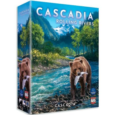 AEG: Cascadia: Rolling Rivers - Puzzly Flip-Roll-Write Board Game, Ages 10+ Image 1