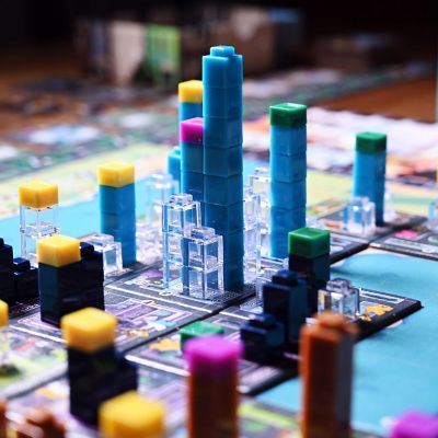 AEG: Rolling Heights Construction City Building Board Game, Ages 10+ Image 2