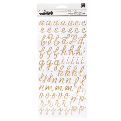 Again &amp; Again Thickers Stickers 5.5"X11" 145/Pkg-Simplicity Alpha/Puffy Image 1
