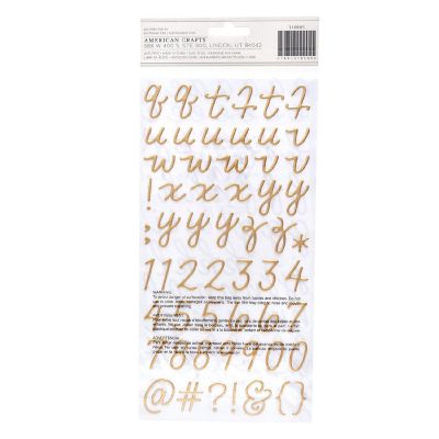 Again &amp; Again Thickers Stickers 5.5"X11" 145/Pkg-Simplicity Alpha/Puffy Image 1