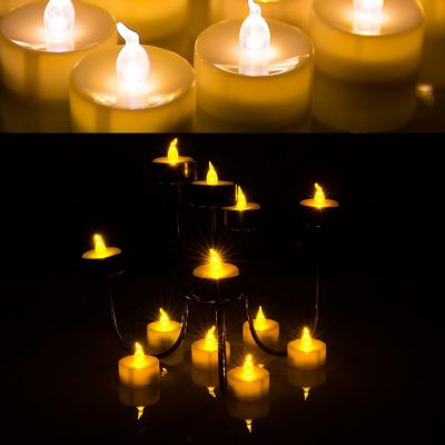 AGPtek 100pcs Warm White LED Candle Tea Lights Image 1