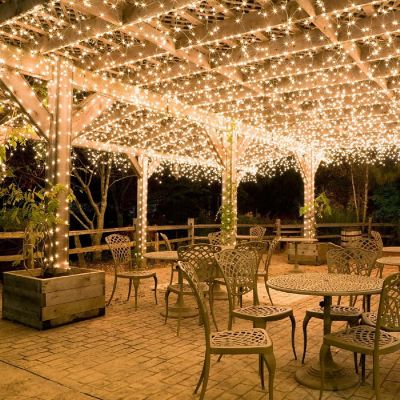 AGPtEK Curtains Light 3Mx3M 300 LED Starry Fairy Lights for Indoor Outdoor Decorations Warm White Image 2
