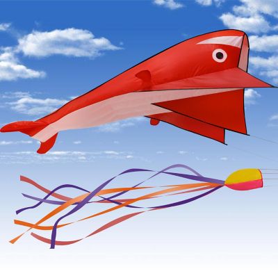AGPtek Huge 3D Flying Red Dolphin Kite Image 1