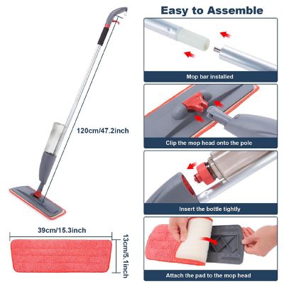 AGPtek Spray Mop Grey Image 2