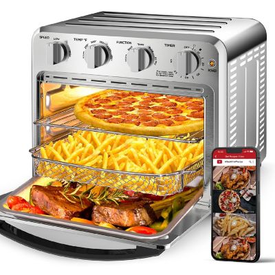 Air Fryer Toaster Oven Combo, 4 Slice Toaster Convection Air Fryer Oven Warm, Broil Image 1