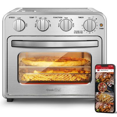Air Fryer Toaster Oven Combo, 4 Slice Toaster Convection Air Fryer Oven Warm, Broil Image 3