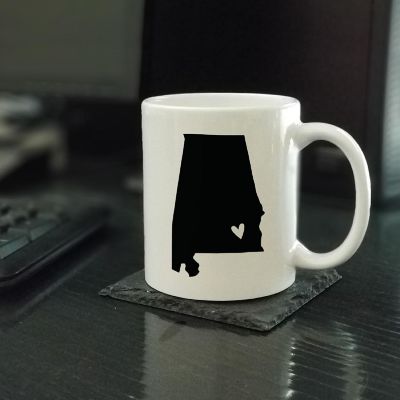 Alabama State Heart Ceramic Mug Image 1