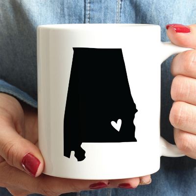 Alabama State Heart Ceramic Mug Image 1