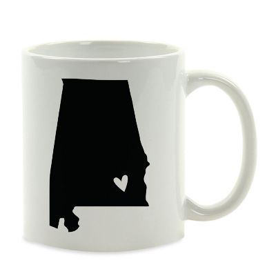 Alabama State Heart Ceramic Mug Image 2