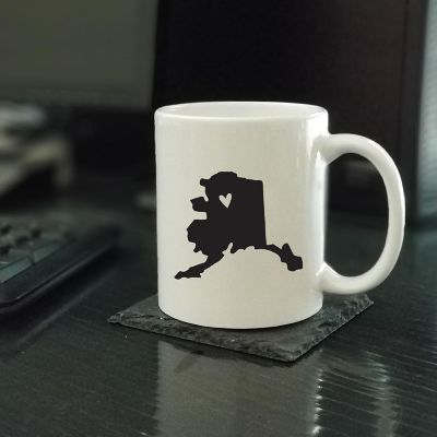 Alaska State Heart Ceramic Mug Image 1