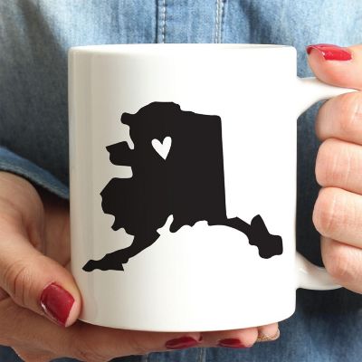 Alaska State Heart Ceramic Mug Image 1