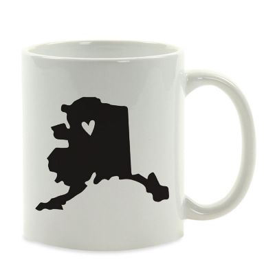 Alaska State Heart Ceramic Mug Image 2