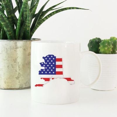 Alaska US Flag Ceramic Mug Image 1