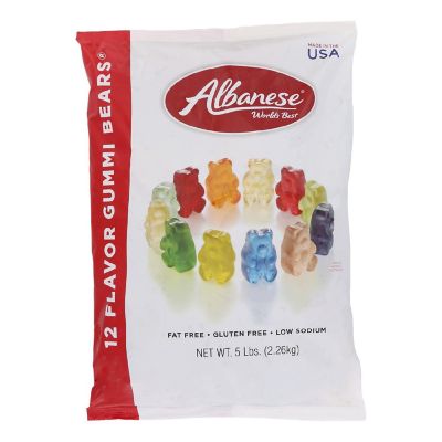 Albanese 12 Flavor Gummi Bears  - Case of 4 - 5 LB Image 1