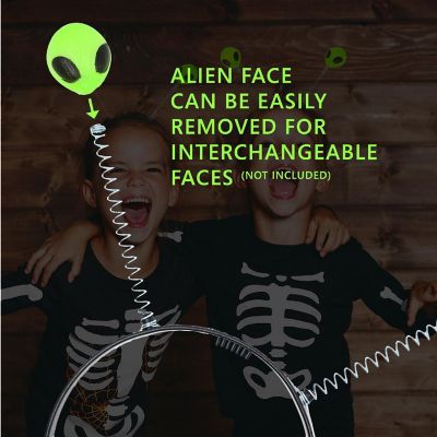 Alien Boppers Kids Party Favors - Glow in Dark Headband Aliens Halloween Pack of 12 Image 3