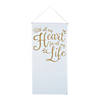 All My Heart Gold & White Cotton Banner Image 1