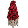 Allstate 24" Red Berry Cone Potted Christmas Topiary Image 2