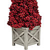 Allstate 24" Red Berry Cone Potted Christmas Topiary Image 4