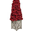 Allstate 40" Red Berry Cone Potted Christmas Topiary Image 4