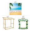 Aloha Beach Luau Backdrop &amp; Tabletop Hut Decorating Kit &amp;#8211; 7 Pc. Image 1
