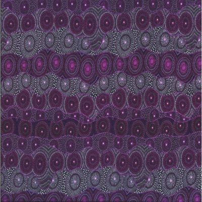 Alpara Seed Purple Authenic Australian Aboriginal Cotton Fabric MS Textiles BTY Image 1
