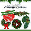 Alpine Farms 22" Fresh Deluxe Noble Fir Wreath With Red Bow Image 1