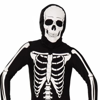 AltSkin Full Body Stretch Fabric Zentai Suit Costume - Glow in the Dark Skeleton (Kid Large) Image 3