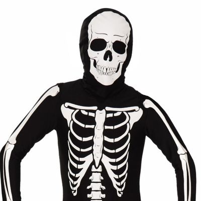 AltSkin Full Body Stretch Fabric Zentai Suit Costume - Glow in the Dark Skeleton (Kid Medium) Image 3